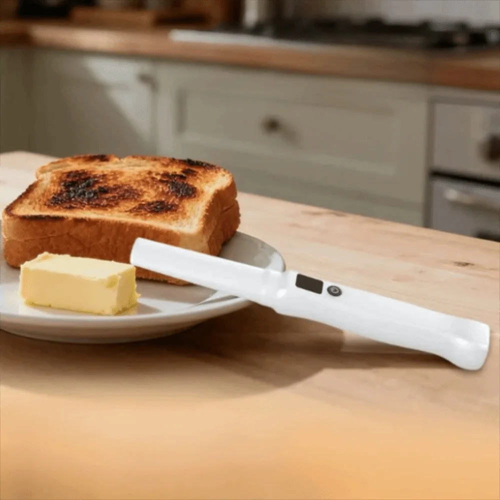 

Rechargeable Heating Butter Spatula Waterproof Melt Quickly Butter Spreader Washable Scald-proof Cold Butter Cutter Cheese