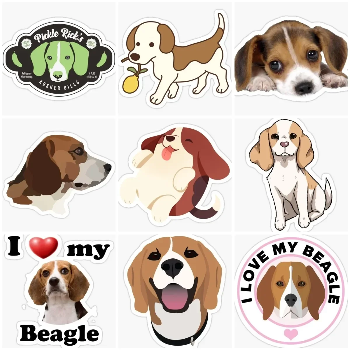 

Beagle Dog Pets Catoon Creative Sticker Accessories Window Glass Camper Van Bicycle Laptop Car Truck Wall Door Room Decal