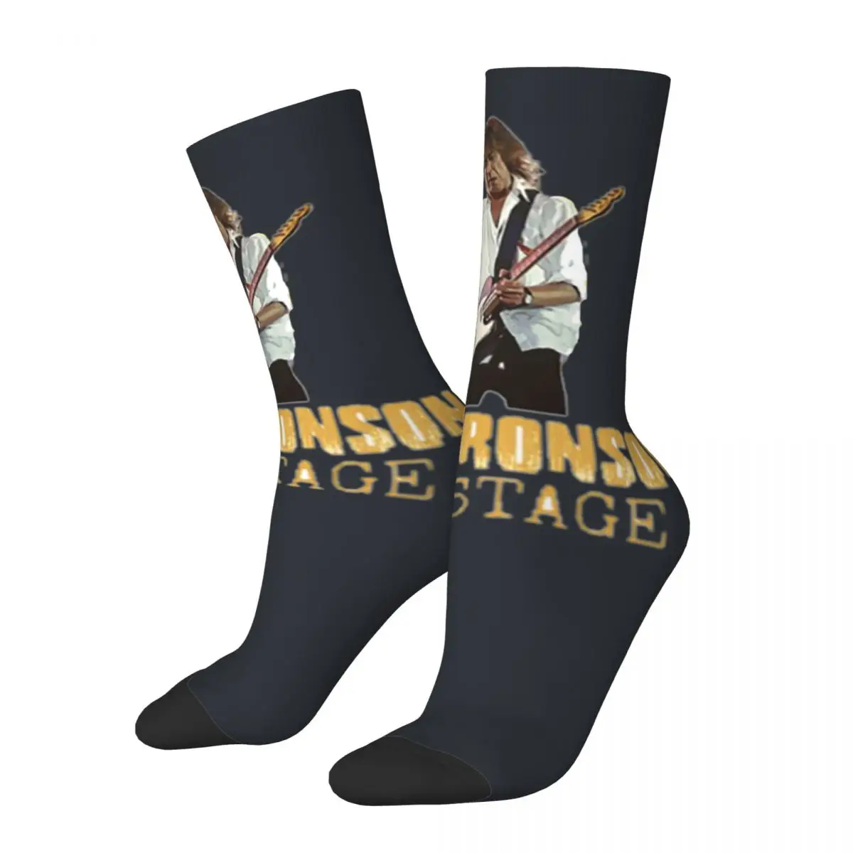 Funny Happy Vintage Turn And Face The Strange Men's Socks Vintage Harajuku Mick Jagger Hip Hop Novelty Pattern Crew Crazy Sock