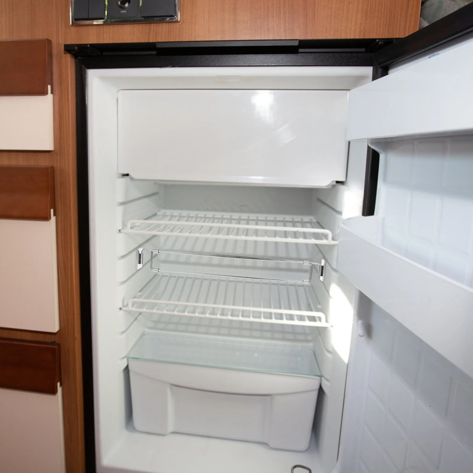 قضيب توتر من الفولاذ المقاوم للصدأ قابل للتعديل للثلاجة، ملحقات RV للسفر لاستبدال مقطورات السفر