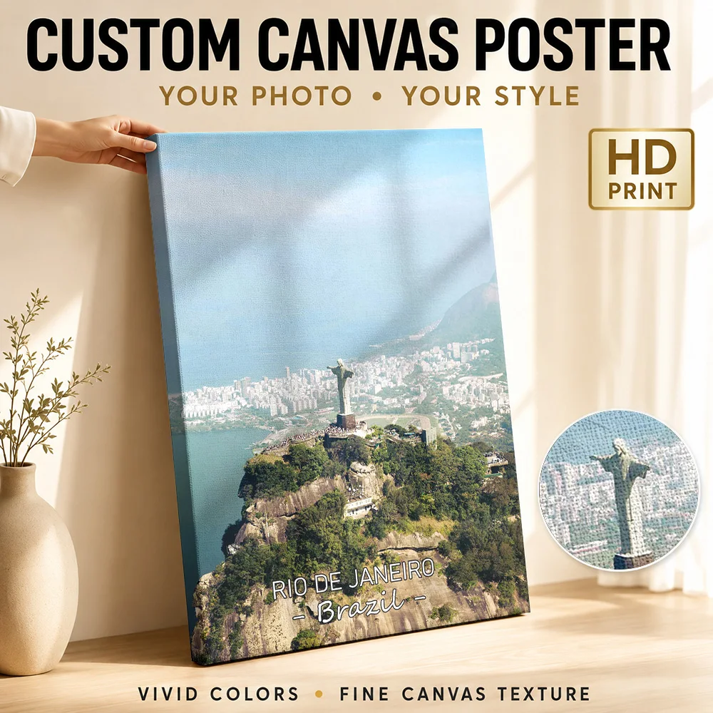 Rio de Janeiro brazil Canvas Print Poster Customized Modern Aesthetic Wall Art for Office Decor Collectible Ready to Hang Gift