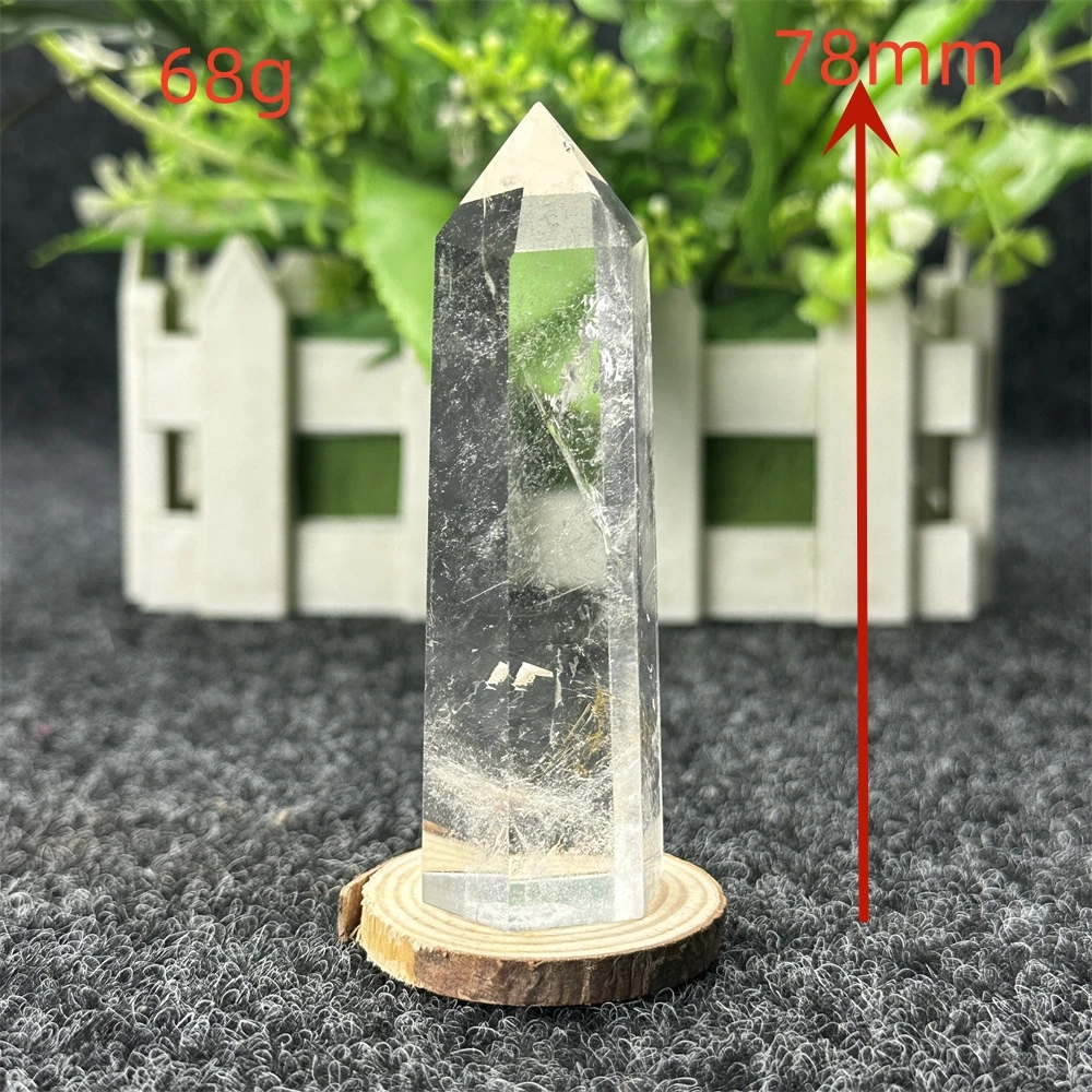 Natural Clear Quartz Pillar Clear White Crystal Point Healing Stone Horn Obelisk Wand Stone Room Decoration Meditation Spiritual