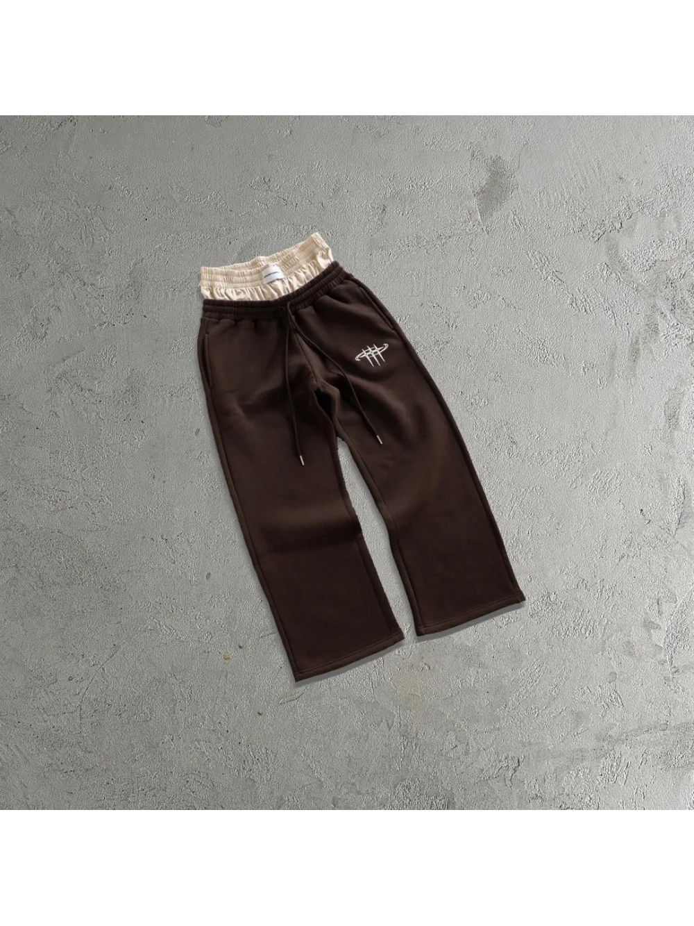 Pantaloni sportivi a doppia vita casual larghi hip-hop da strada retrò americani Pantaloni sportivi in due pezzi finti unisex