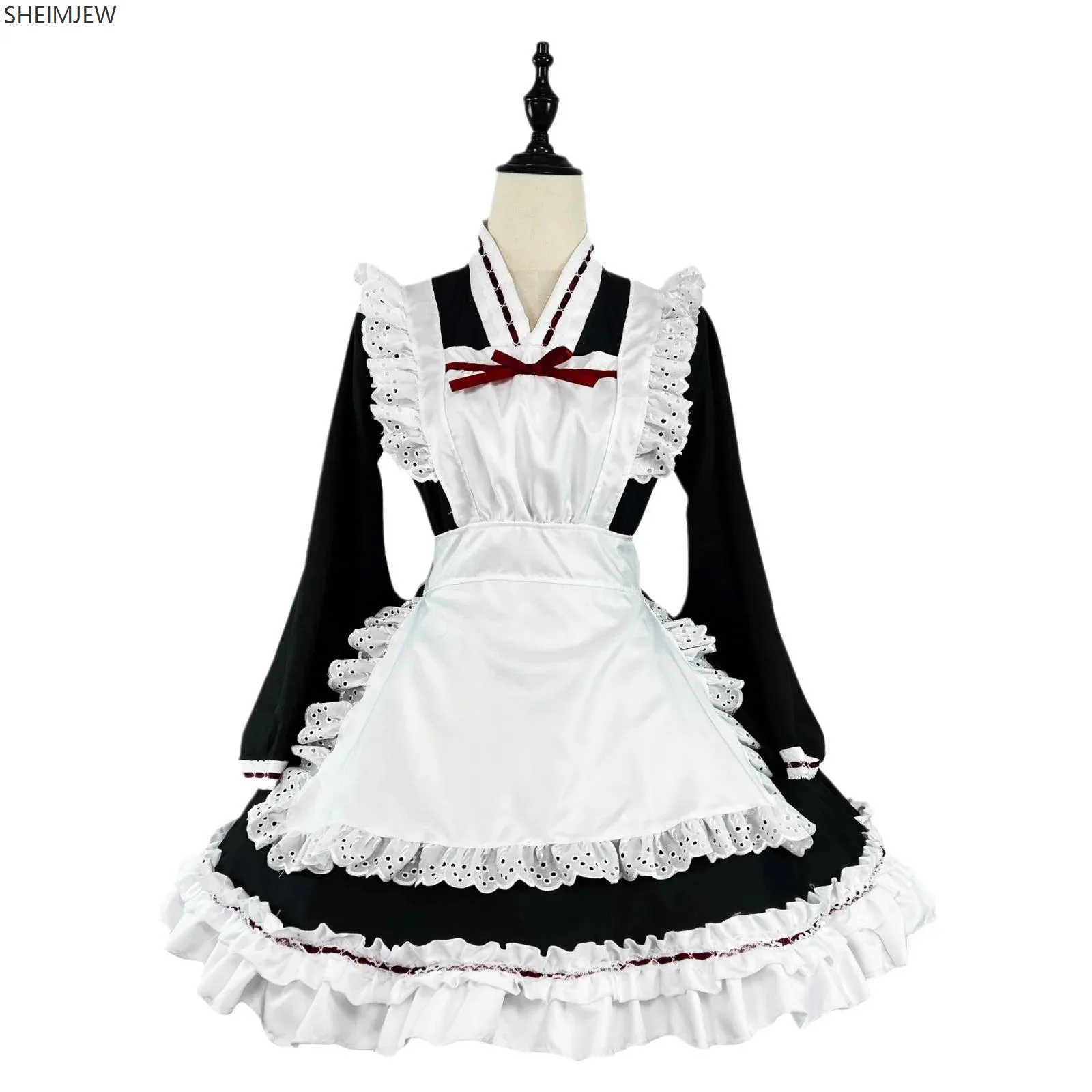 

Cute Girl Lolita Maid Costume Anime Cat Role Play Cafe Maid Waiter Japanese Soft Girl Kawaii Uniform Halloween Party Dress Suit