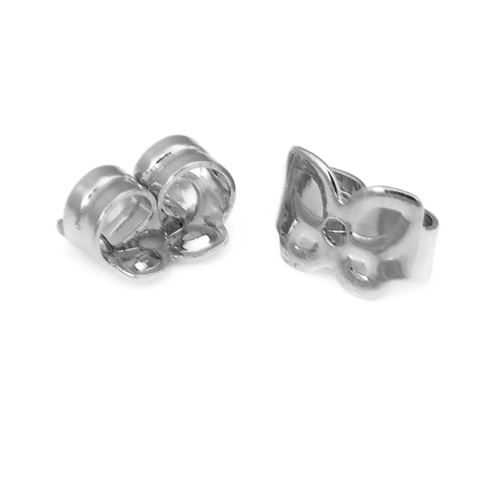 18K Gold Color Butterfly Heart Shape Stud Earring Back Stopper High Quality Diy Jewelry Making Supplies Accessories for Women