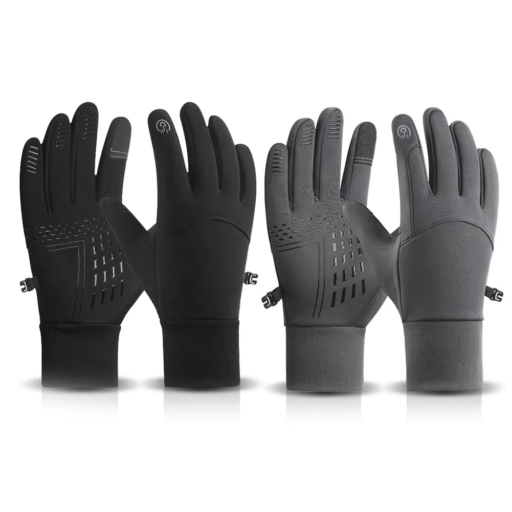 Motorcycle Gloves Guantes Winter Warm Full Fingers Heated Gloves Waterproof Heating Hand Moto Ski Touch Screen Fleece Gloves