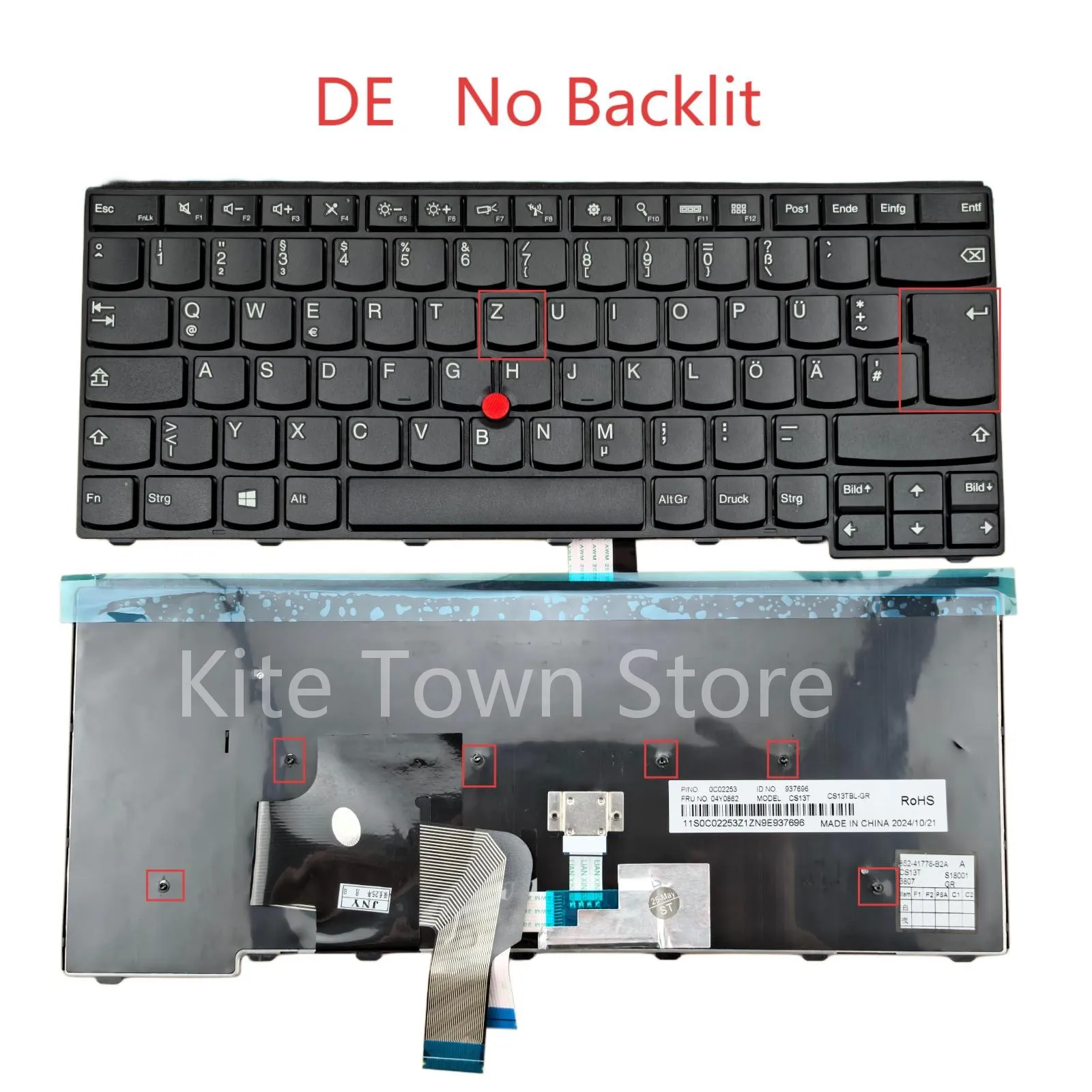 New UK/DE/SP/FR/RU/US Layout Laptop Keyboard for Lenovo Thinkpad E431 E440 L440 L450 L460 L470 T431s T440 T440s T450