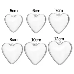 1pc Creative Heart Shape Candy Box Packaging DIY Clear Plastic Bath Bomb Mould Acrylic Mold Fillable Ball Gift Packaging Decor