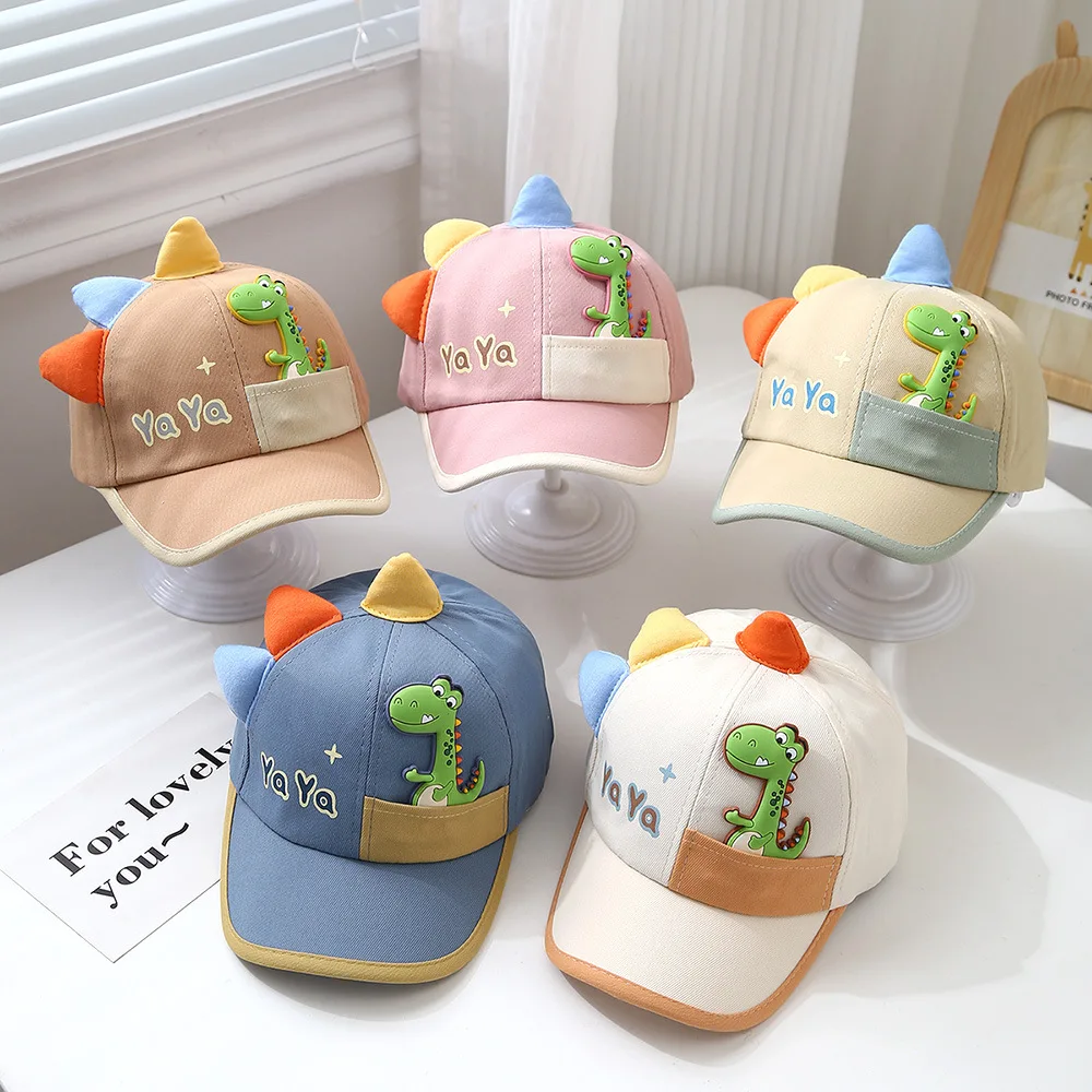 New Summer Autumn Cartoon Dinosaurs Toddler Baby Hat Soft Co
