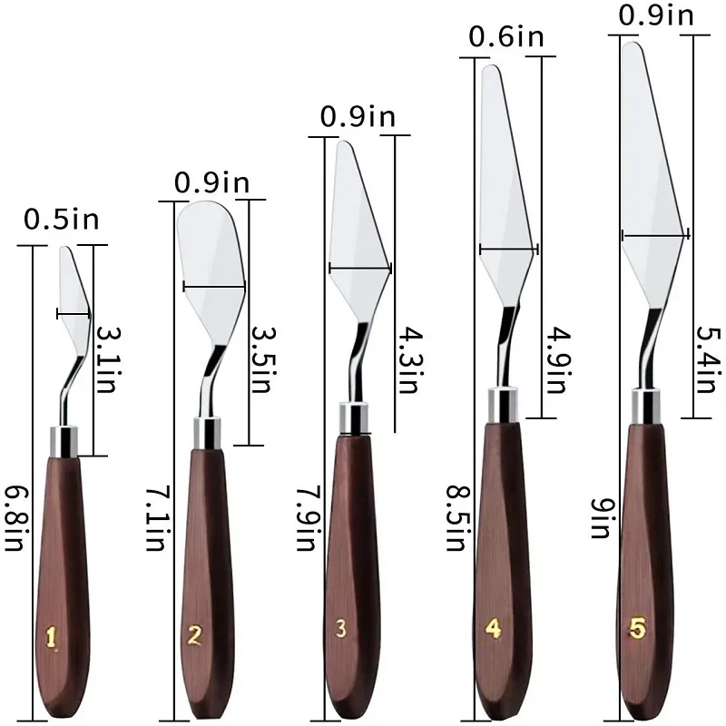 Cake Spatula Set Stainless Steel Butter Cream Knife Cake Scraper Smoother Metal Cake Decoration Baking Pastry Tools