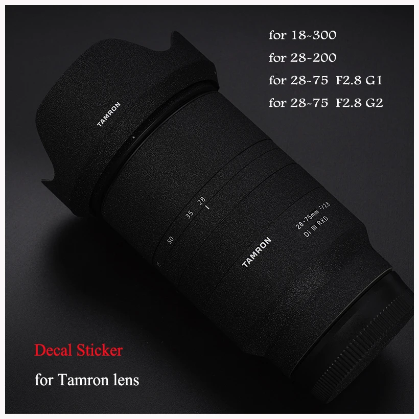 Per Tamron 28-200mm F2.8 RXD 18-300 28-75mm F/2.8 Di III VXD G2 28-75 A036 decalcomania pellicola adesiva per fotocamera obiettivo per Sony E Mount