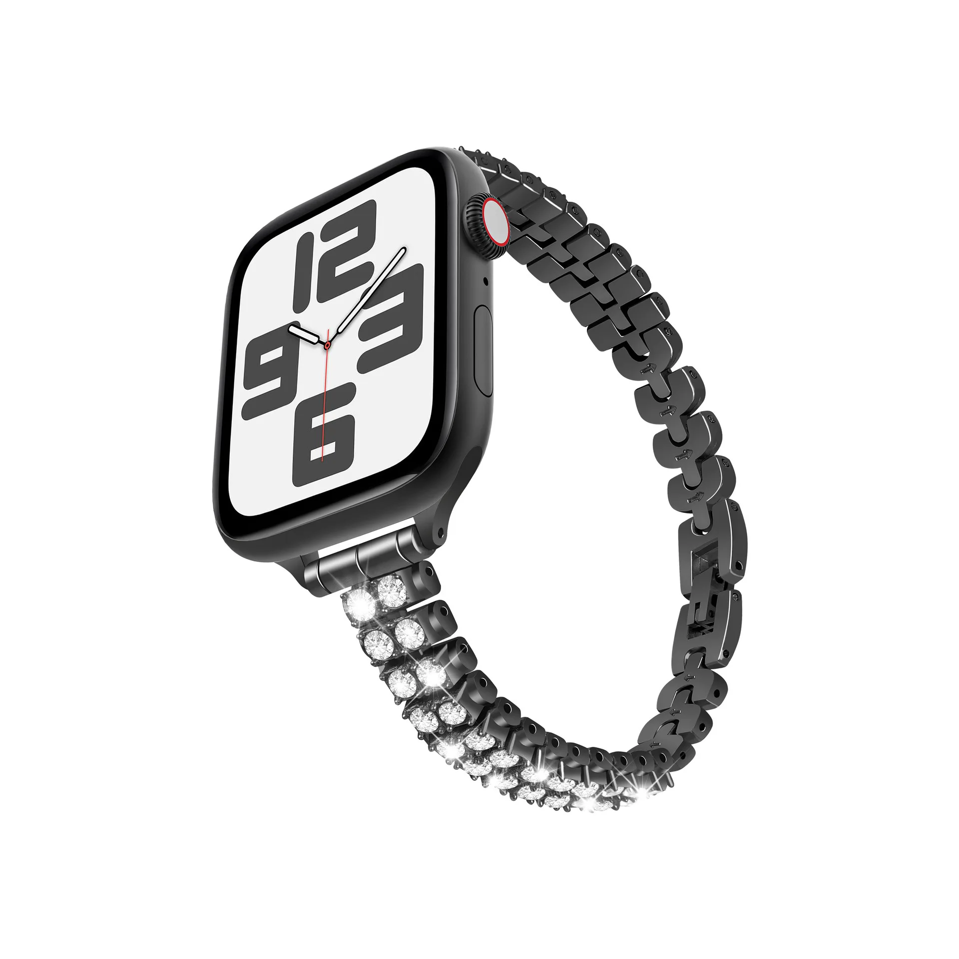 حلقة رفيعة لساعة أبل 41 مللي متر 40 مللي متر 38 مللي متر حزام الماس من الفولاذ المقاوم للصدأ iWatch سوار 10 9 8 44 مللي متر 45 مللي متر 42 46 مللي متر الترا 49 مللي متر