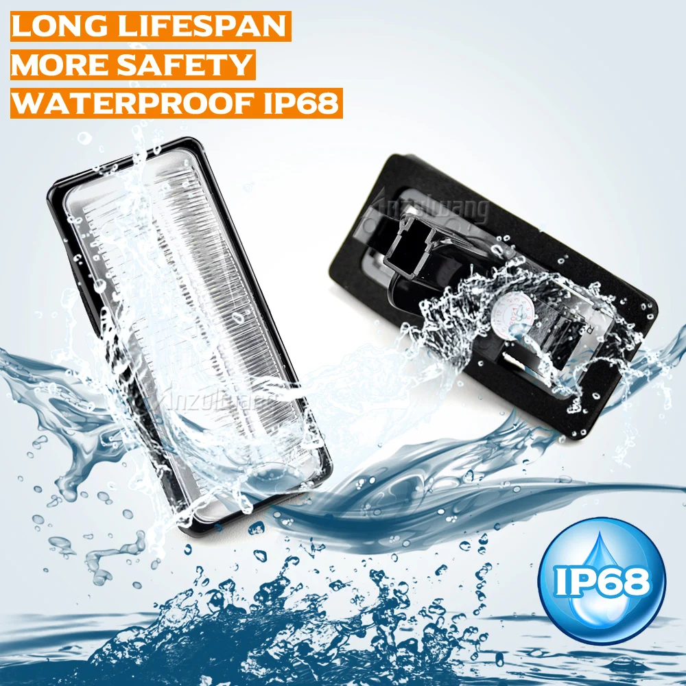 

12V LED Number Plate Lamp For 2014-up Nissan Versa Note For 2011-up Infiniti QX56 QX60 White License Plate Light Assembly