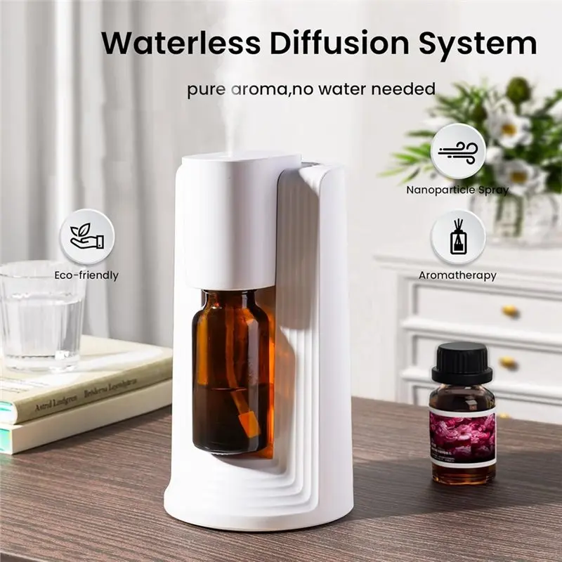 【NEW A39M】 Waterless Essential Oil Diffuser, Portable Small Mini Scent Air Machine, Quiet Leak-Proof Home Fragrance Aroma Diffus - view 5