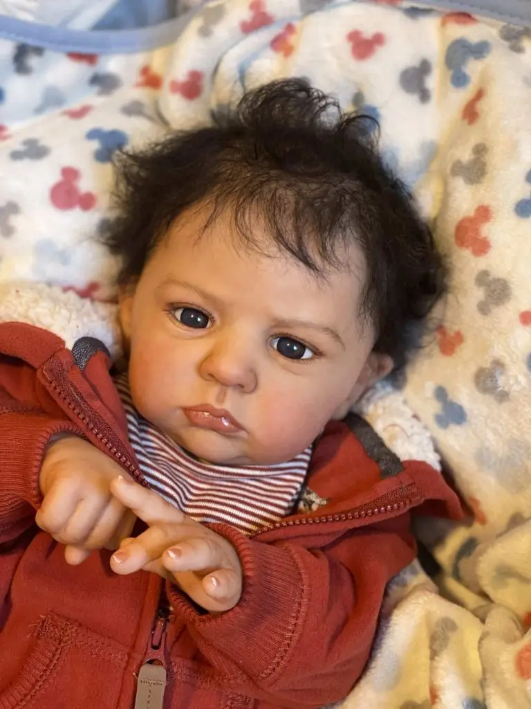 23 Inch Cameron Reborn Doll Kit, Unfinished Blank Doll Parts, Soft Touch with Cloth Body & Eyes for Reborn Artists & Collectors