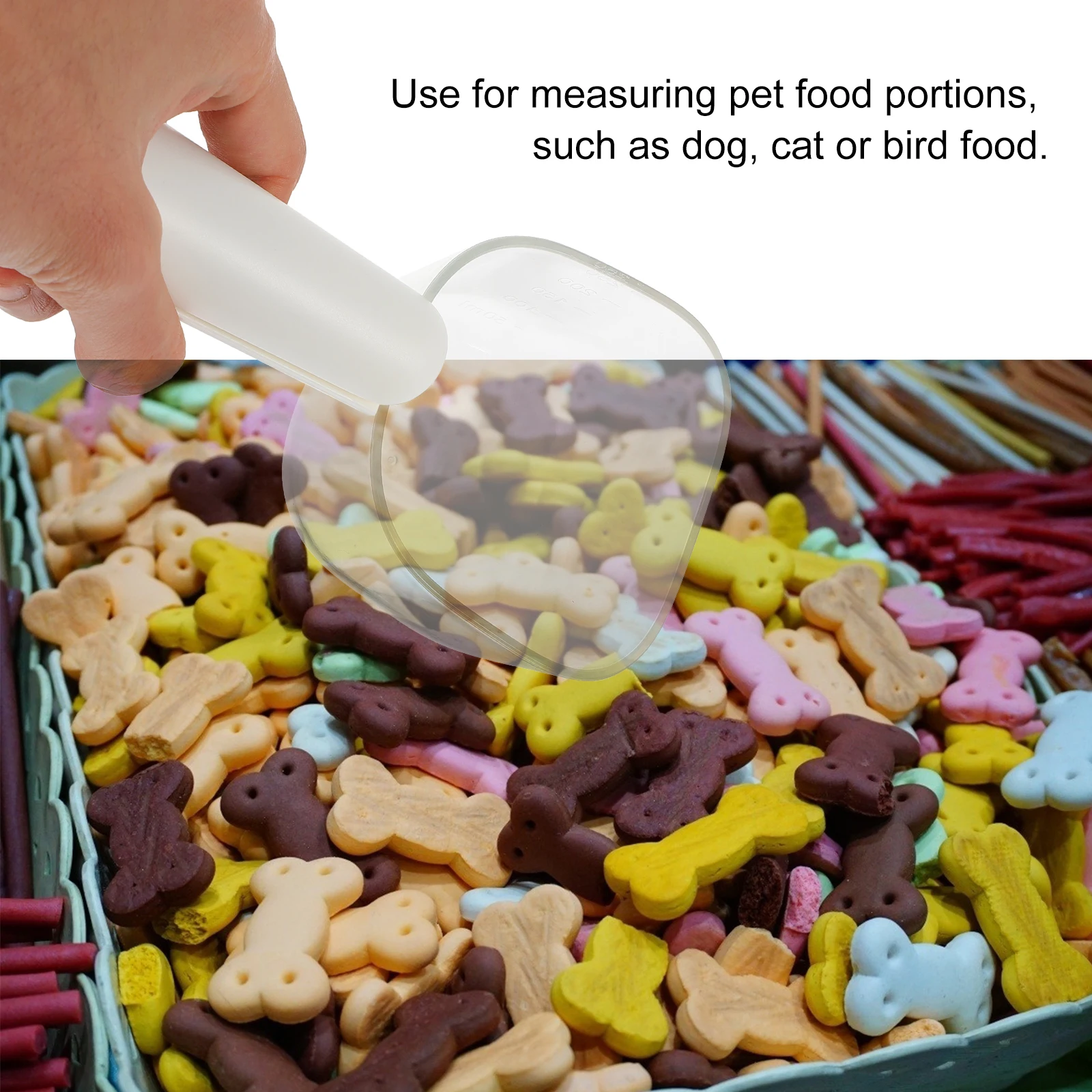 

1pc Pet Food Scoop Cat Dog Bird Feeding Spoon Measuring Tool For Dry Wet Food Durable Plastic Practical Multipurpose Storage