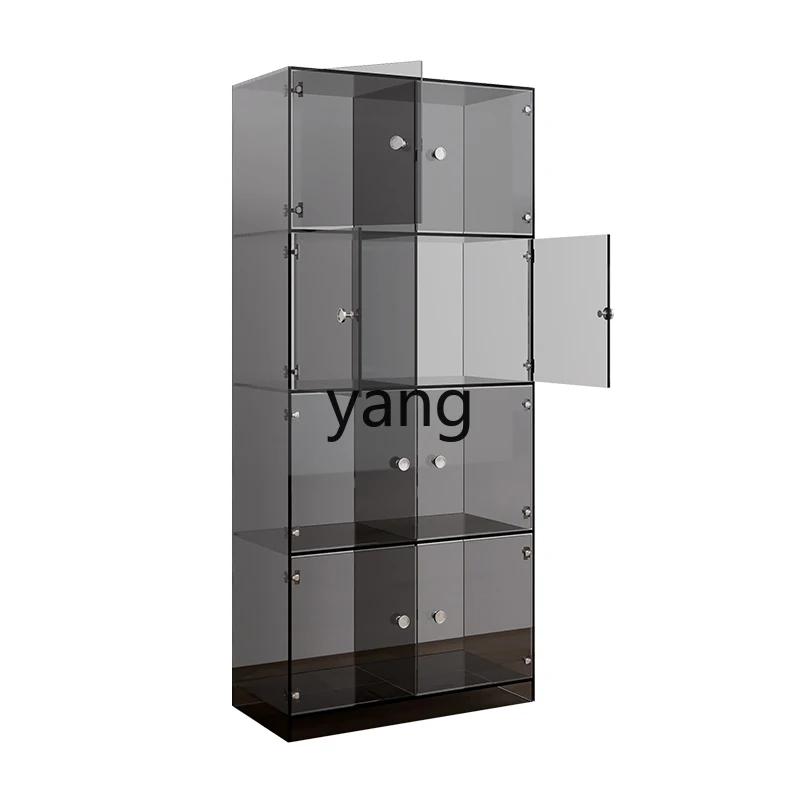 

LMM acrylic bookshelf shelf double door floor-to-ceiling multi-layer storage cabinet boutique display cabinet