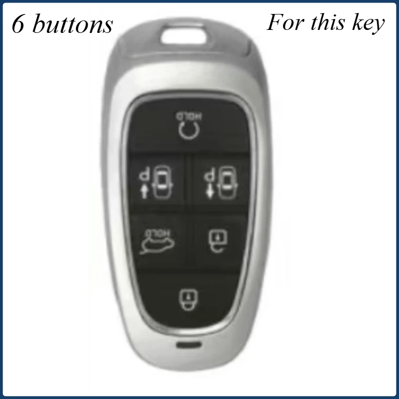 5/6 Buttons TPU Car Key Case Remote Fob Cover Holder Shell for Hyundai Santa Fe Tucson 2022 Nexus NX4 Atos Prime Solaris 2021 view 6