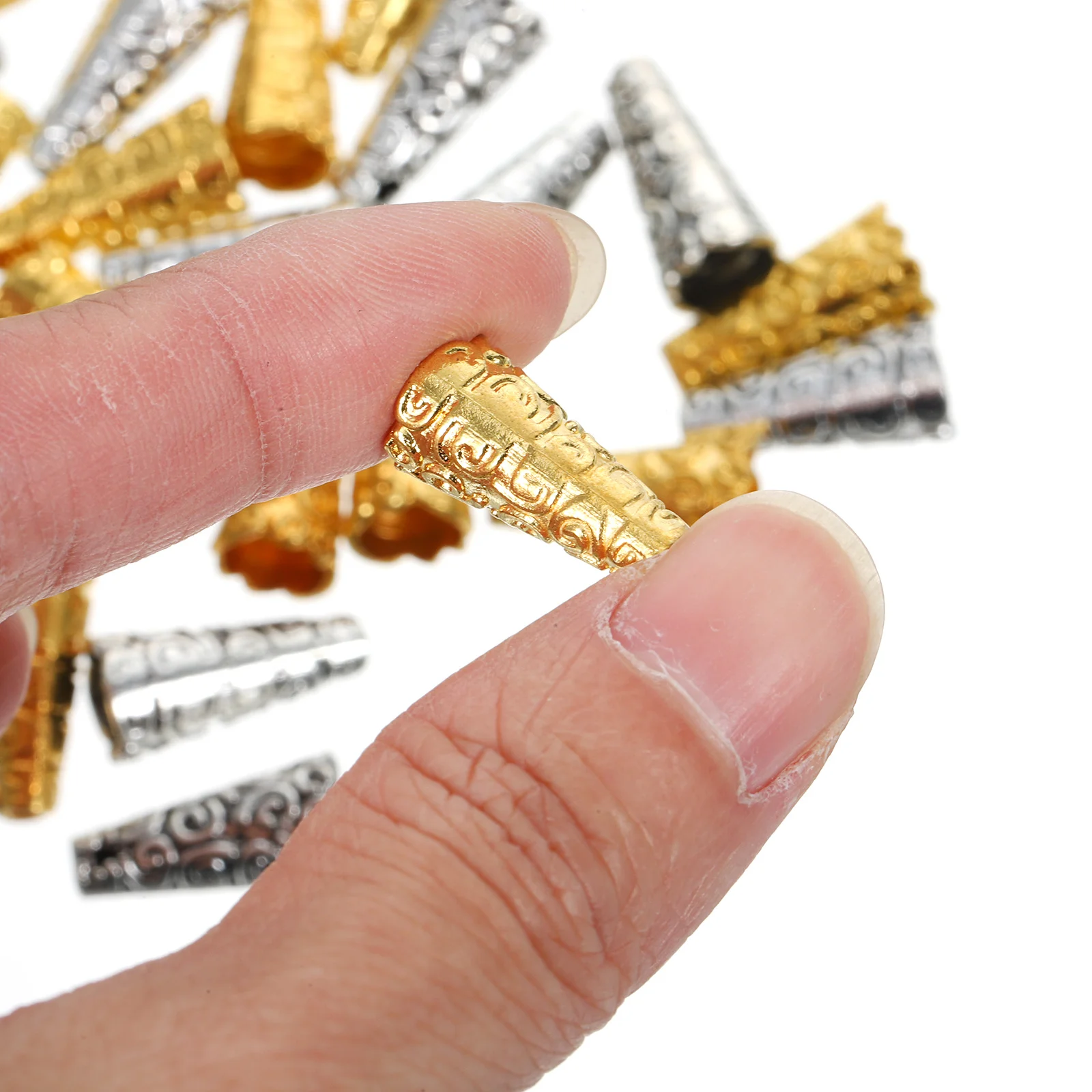 

100pcs Tassel End Caps Alloy Cord Ends For Jewelry Making Diy Craft Supplies Necklace Keychain Pendant Decor Accessories