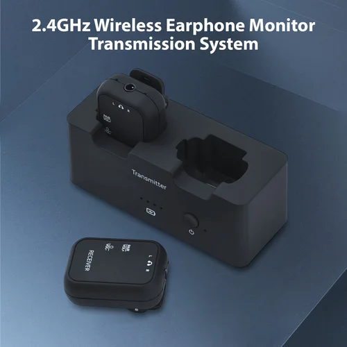 Imagen 2 del producto M-VAVE WP-12 Monitor de auriculares inalámbrico de 2,4 GHz sistema de transmisión de espalda a oreja conjunto receptor transmisor IEM para banda de estudio en vivo