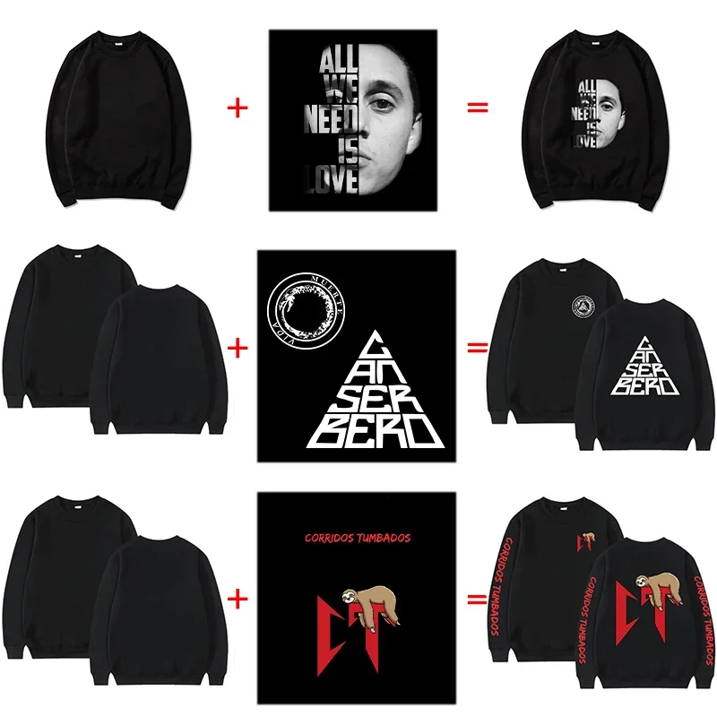 Customized Round Neck Hoodies Men Fashiong Printed O-Neck Loose Long Sleeve Pullover Women Personality Streetwear Sweatshirts