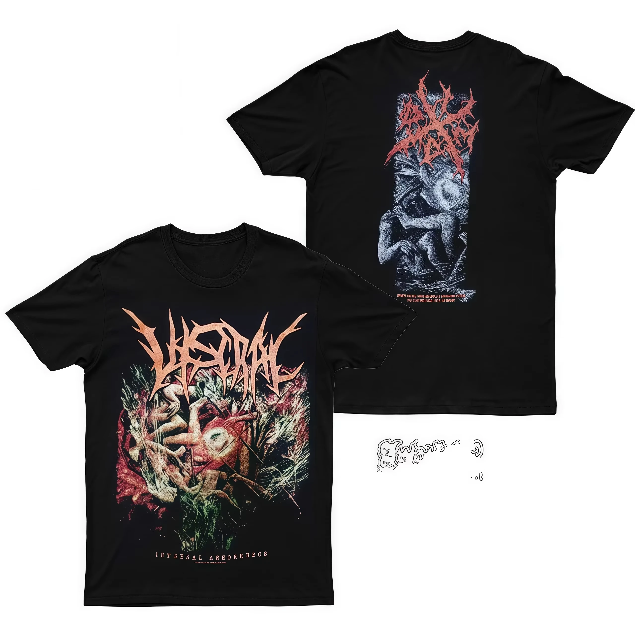 

2025 Summer VISCRAL - INFERNAL ABHORRENCE Printed Cotton Round Neck Casual Fashion Trendy Top