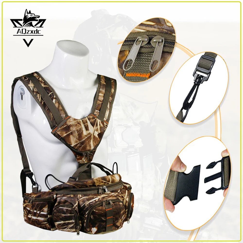 

Tactical Waist Bag Sports Pouch Airsoft Wear-Resistant Camouflage Shoulder Flannelette Backpack for Hunting Hiking Camping