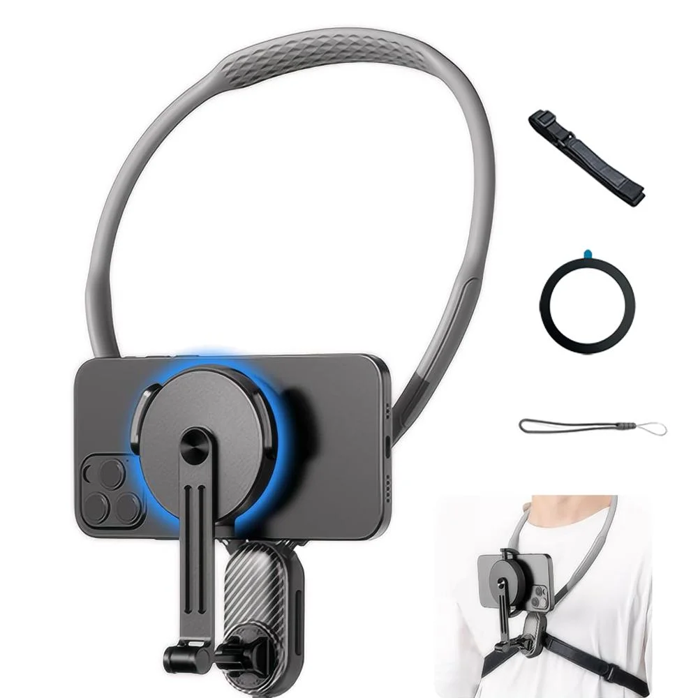 

Universal Magnetic Neck Mount Quick Release Holder for Mobile Phones iphone Android Sumsung Video recording Stand