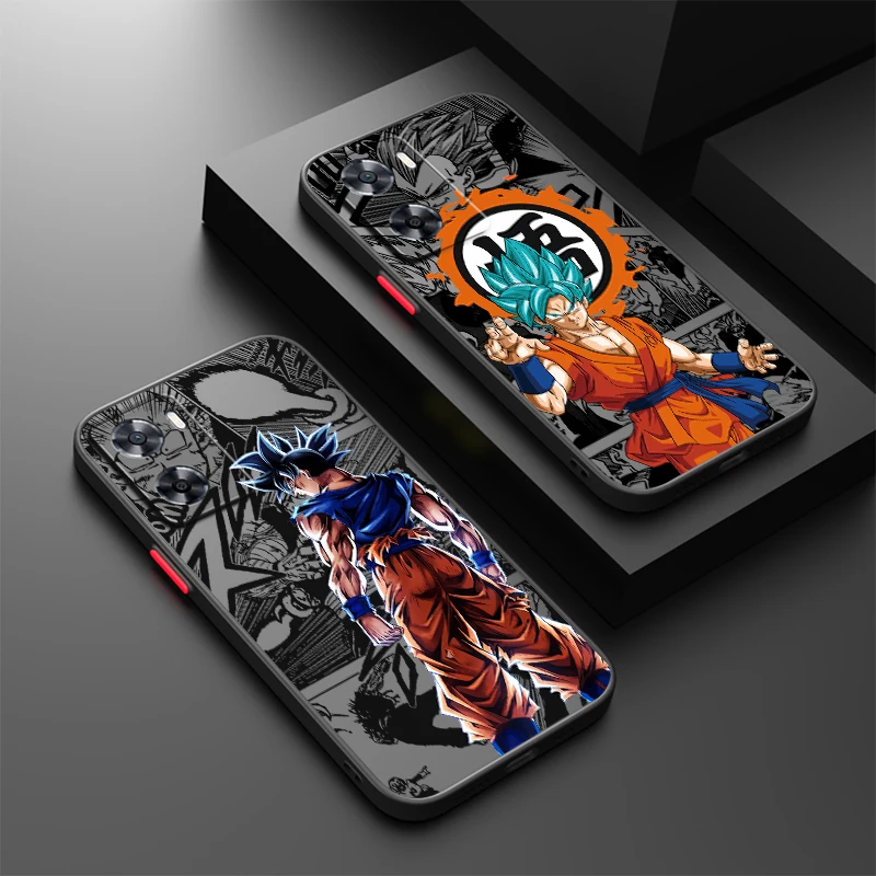 Comics D-Dragon Ball Goku Frosted Translucent For OPPO X5 X3 A54S A5 A94 A16 A53S A57 A74 A72 A96 A98 A78 5G Back Phone Case