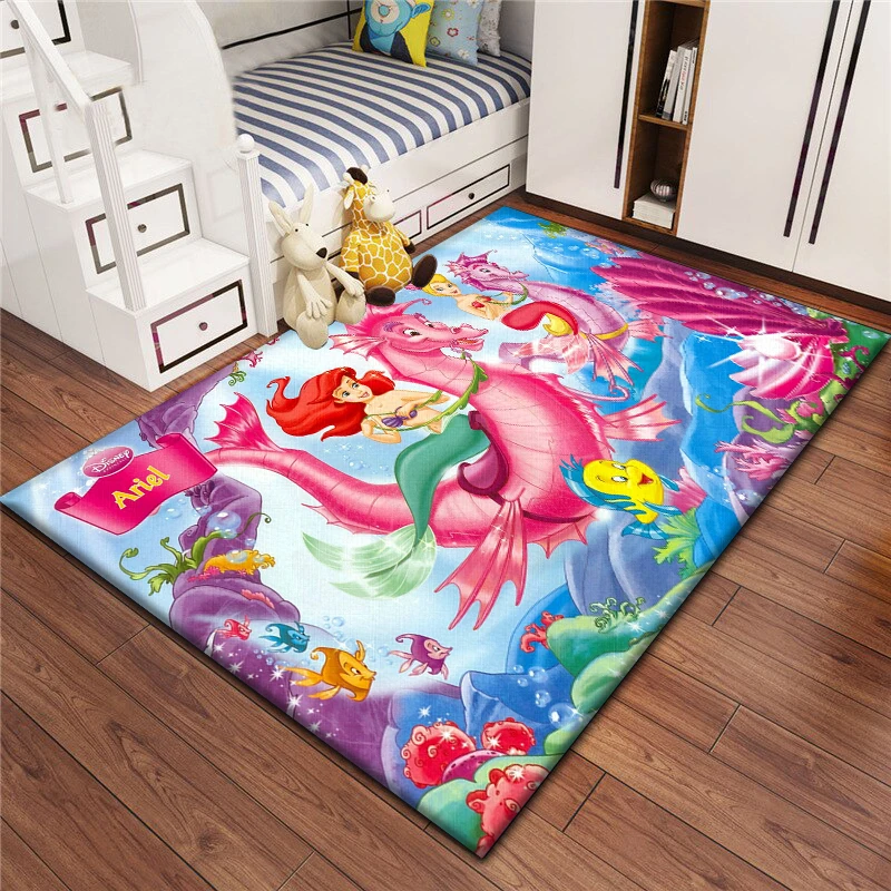 Innocent and lively Disney Princess Ariel carpet for children,Living room Bedroom floor mat Kitchen mat Children's Bedroom Mat