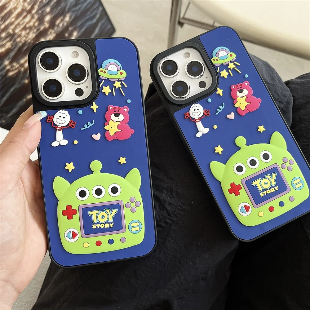 الكرتون الغريبة لعبة وحدة التحكم موضوع جراب هاتف آيفون 16 15 14 زائد 12 13 Mini 11 Pro XS Max XR X 16e حماية الغطاء الخلفي