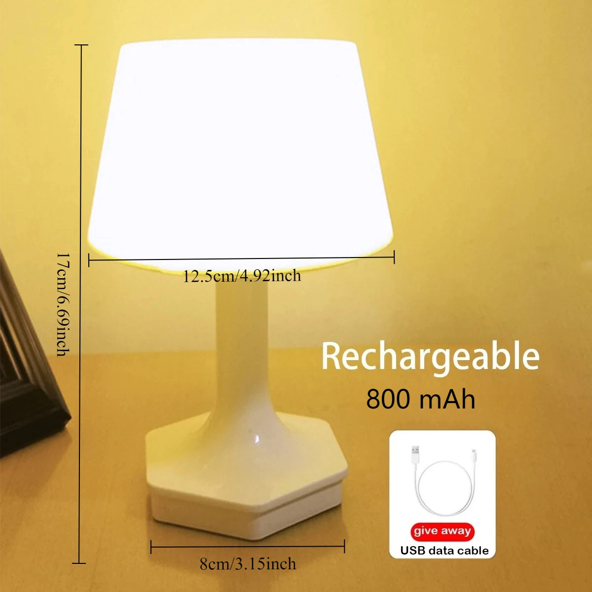

Room Desk Lamp LED Light Protect Eyes Desk Bedroom Reading Lamp Adjustable Brightness Bedroom Household Lamp Rechargeable