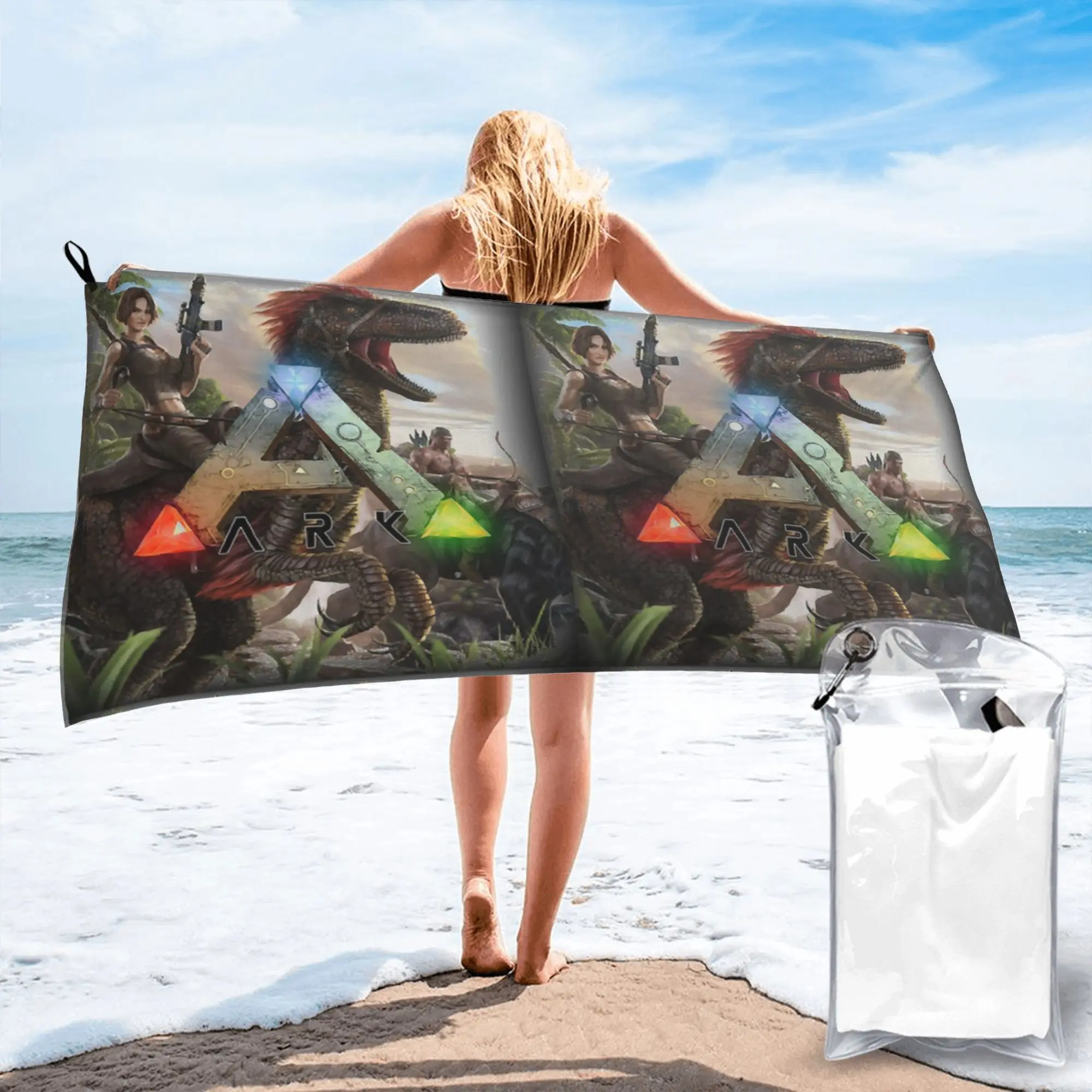 Day Gift Ark Survival Evolved – serviette de plage en microfibre douce, absorbante, à séchage rapide, pour l'escalade en montagne