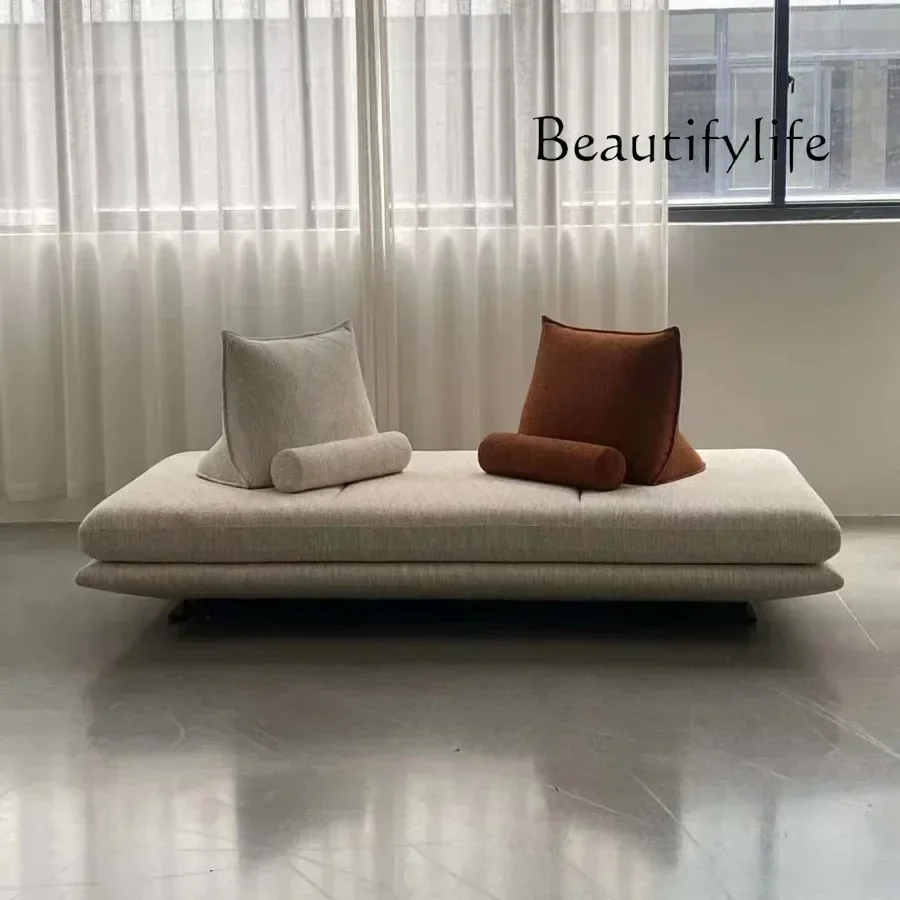 Nordic cream style sofa small apartment movable backrest simple living room fabric sofa