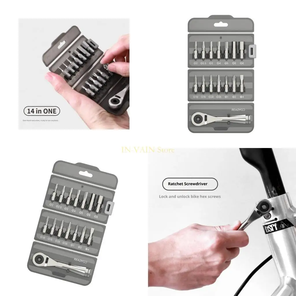 

M5TC Multifunction Bicycles Repair Tool Light Weight Portable Bicycls Ratchet Wrench