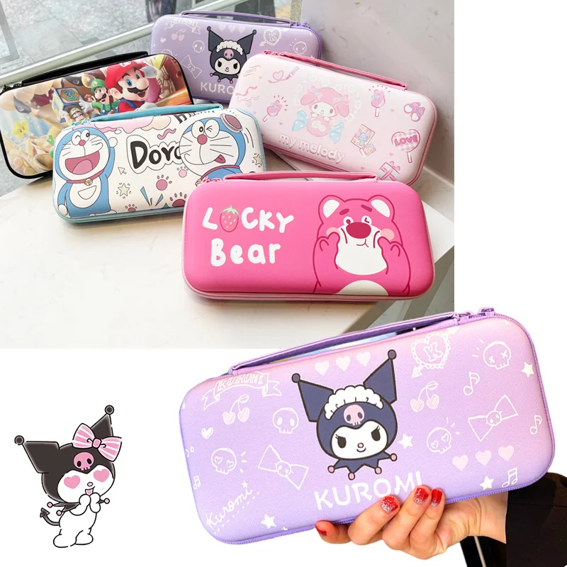 

Kawaii Kuromi Switch Oled Storage Bag Shell Switch Ns Portable Game Console Sanrio Anti-Fall Wear-Resistant Protective Sleeve