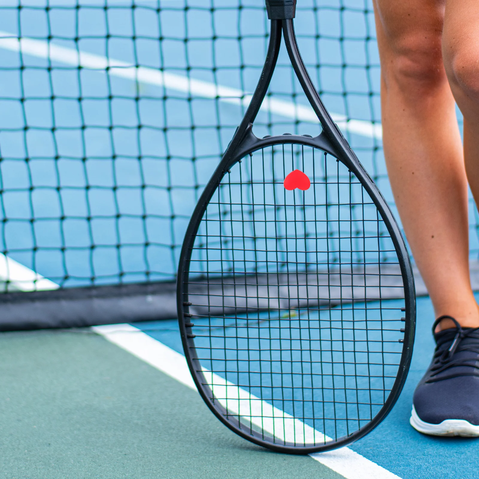 

5Pcs Cartoon Dampener Silicone Shock Absorber Heart Shaped Racket Vibration Reducer Tennis Racquet Accessory Stay Firm during