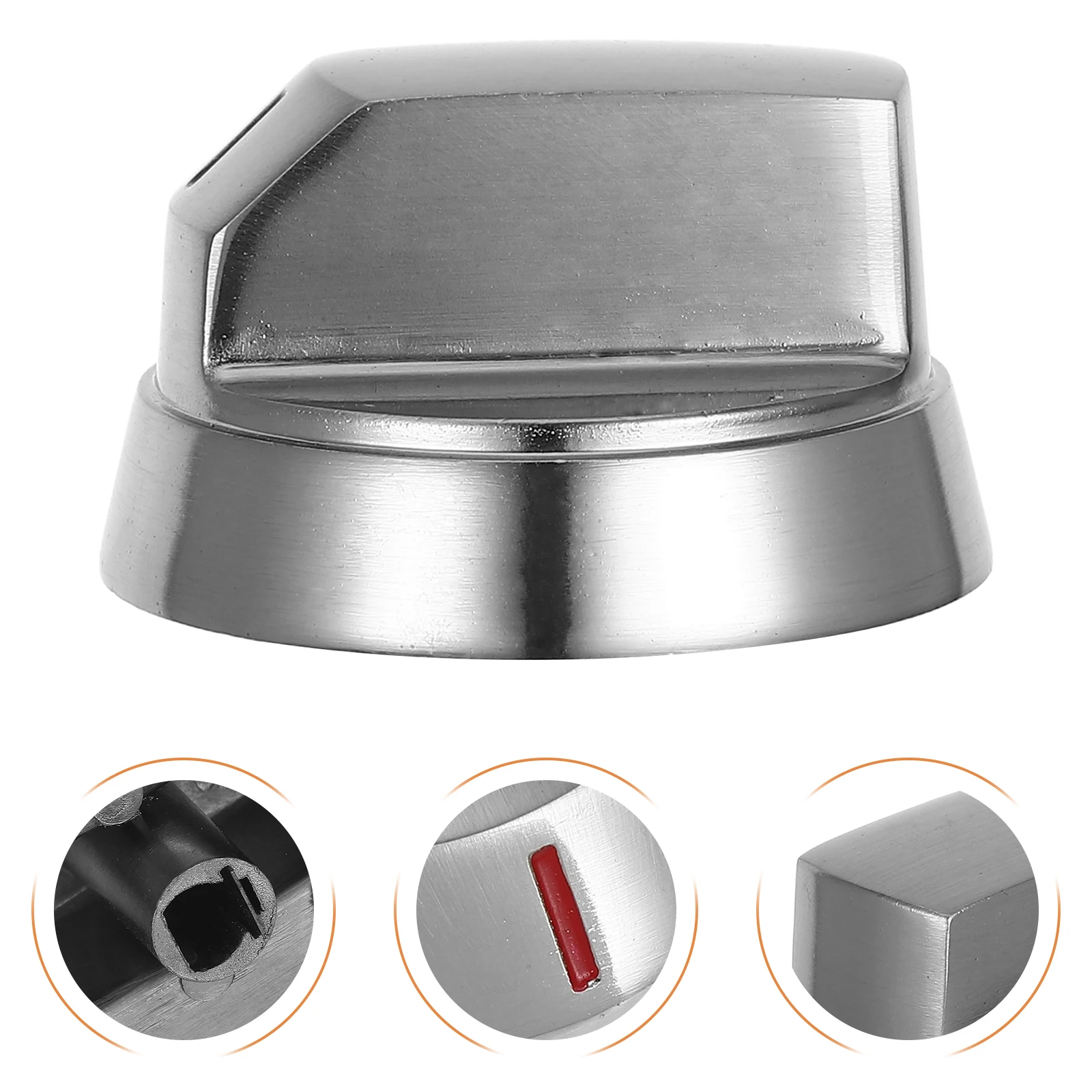 

1pc Gas Stove Knob 8mm Shaft Zinc Alloy Universal Replacement Oven Cooktop BBQ Grill Metal Controller Kitchen Bar Accessories
