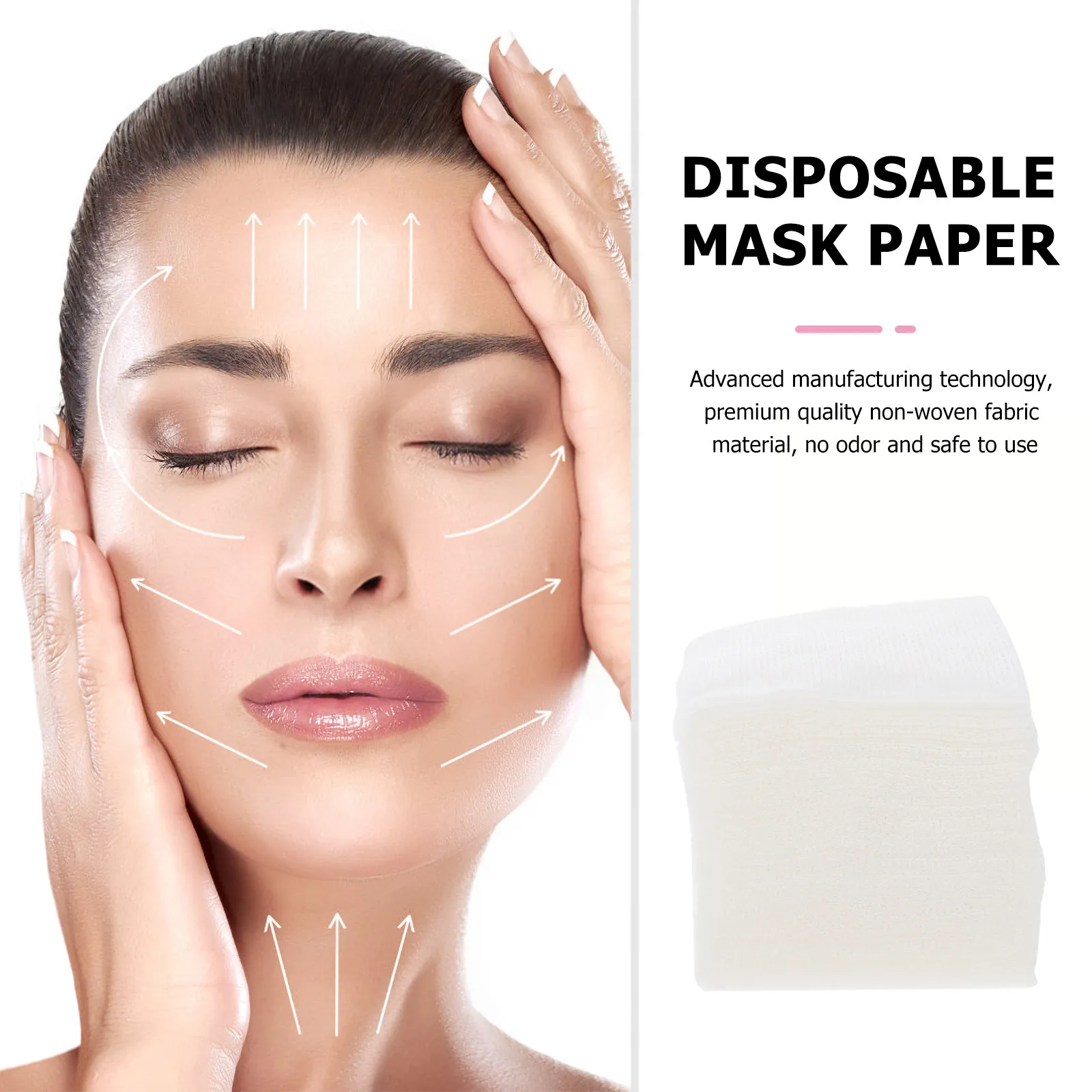 200Pcs Disposable Facial Mask Paper Extra Thin Non Woven Fabric for DIY Skincare Routine Moisturizing Face Care Mask Sheet