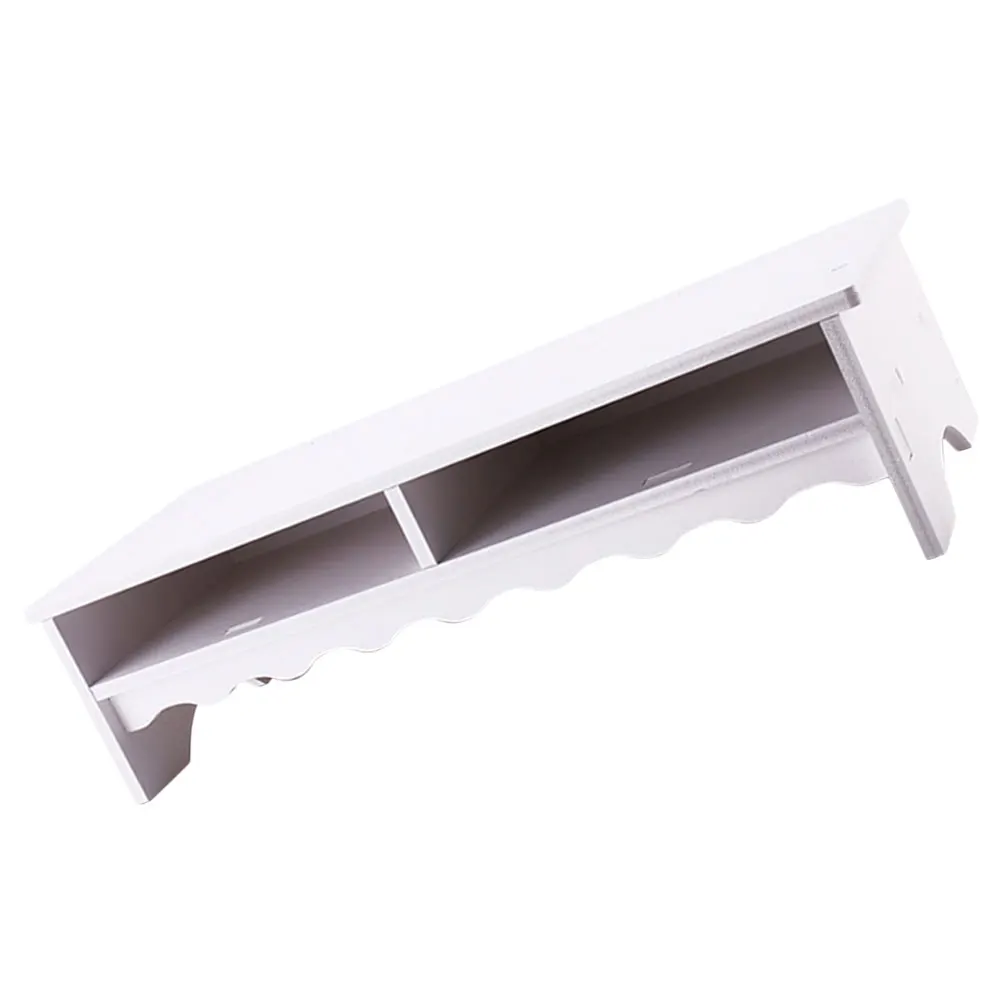 

Multi-Function Monitor Riser Stand For Desk Laptop Pvc Wood Plastic -Saving Office Organizer Storage Rack White