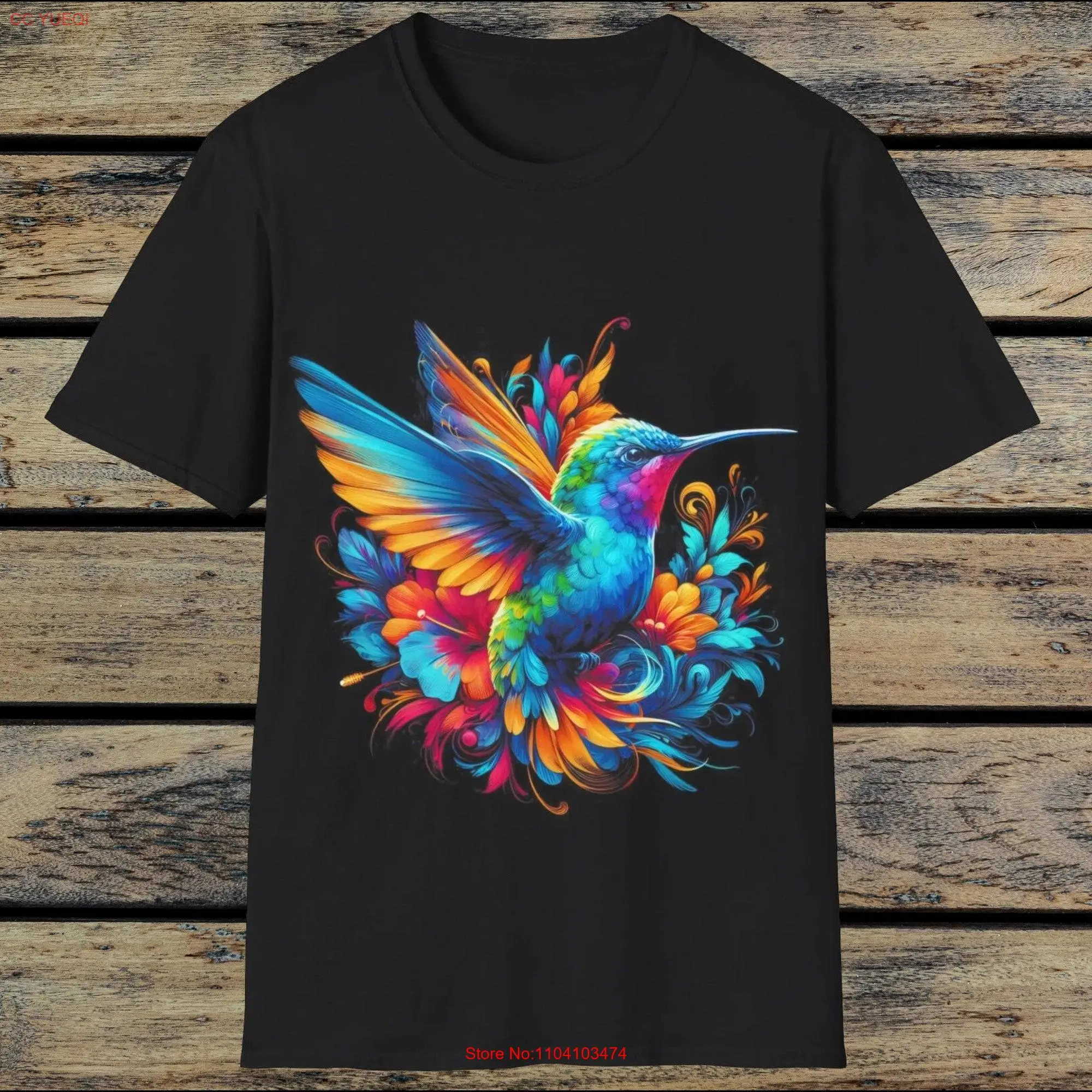 Hummingbird T Shirt Bird Lover  long or short sleeves