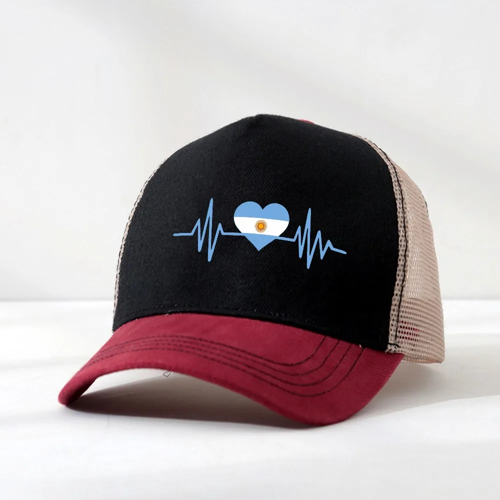 Gorras de camionero de Argentina para hombre, gorra de béisbol de Argentina, gorra de camionero transpirable de malla unisex para verano