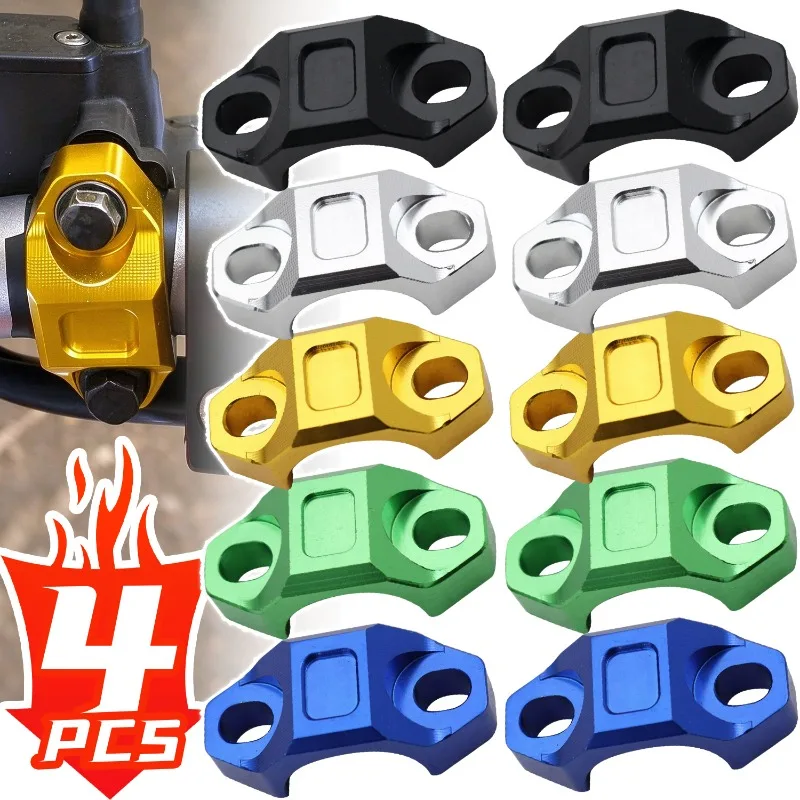 Motorcycle Mirror Bracket Base CNC Aluminum Alloy Double Hole Fixed Handlebar Clamp Direct Replacement for Off Road Motocross