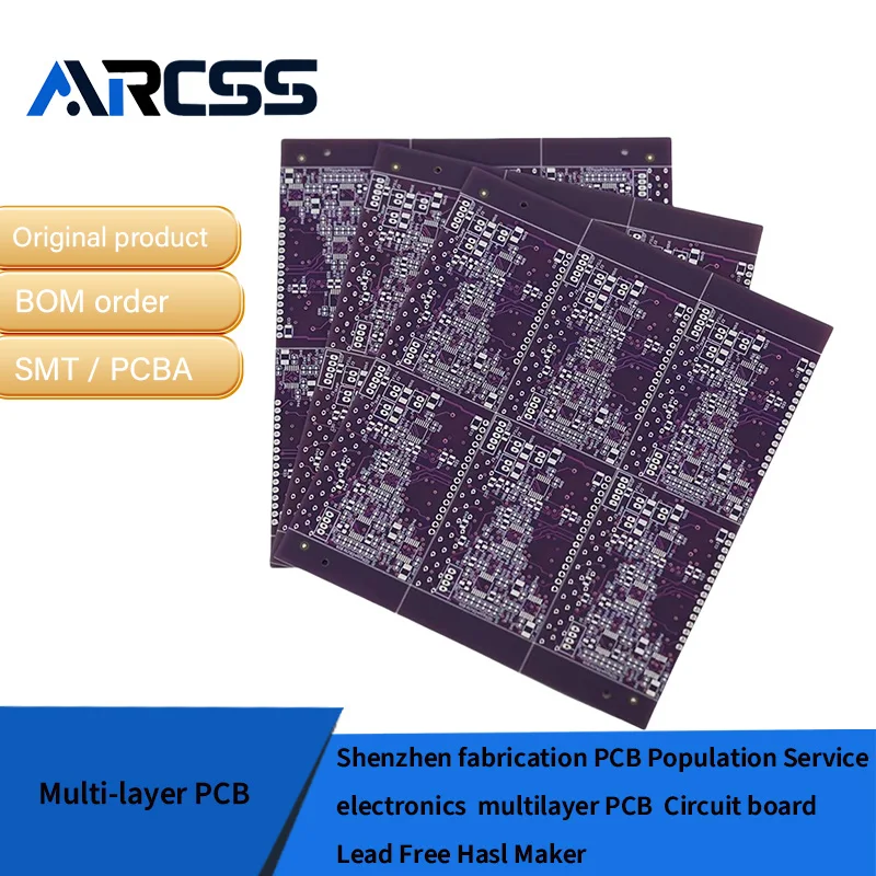 Shenzhen fabricação PCB serviço de população eletrônica multicamadas placa de circuito PCB sem chumbo Hasl Maker