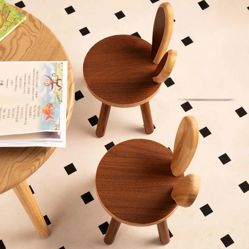 Solid Wood Stools Small Chairs Household Shoe Changing Benches Wooden Benches Round Stools Coffee Tables and Small Low Stools