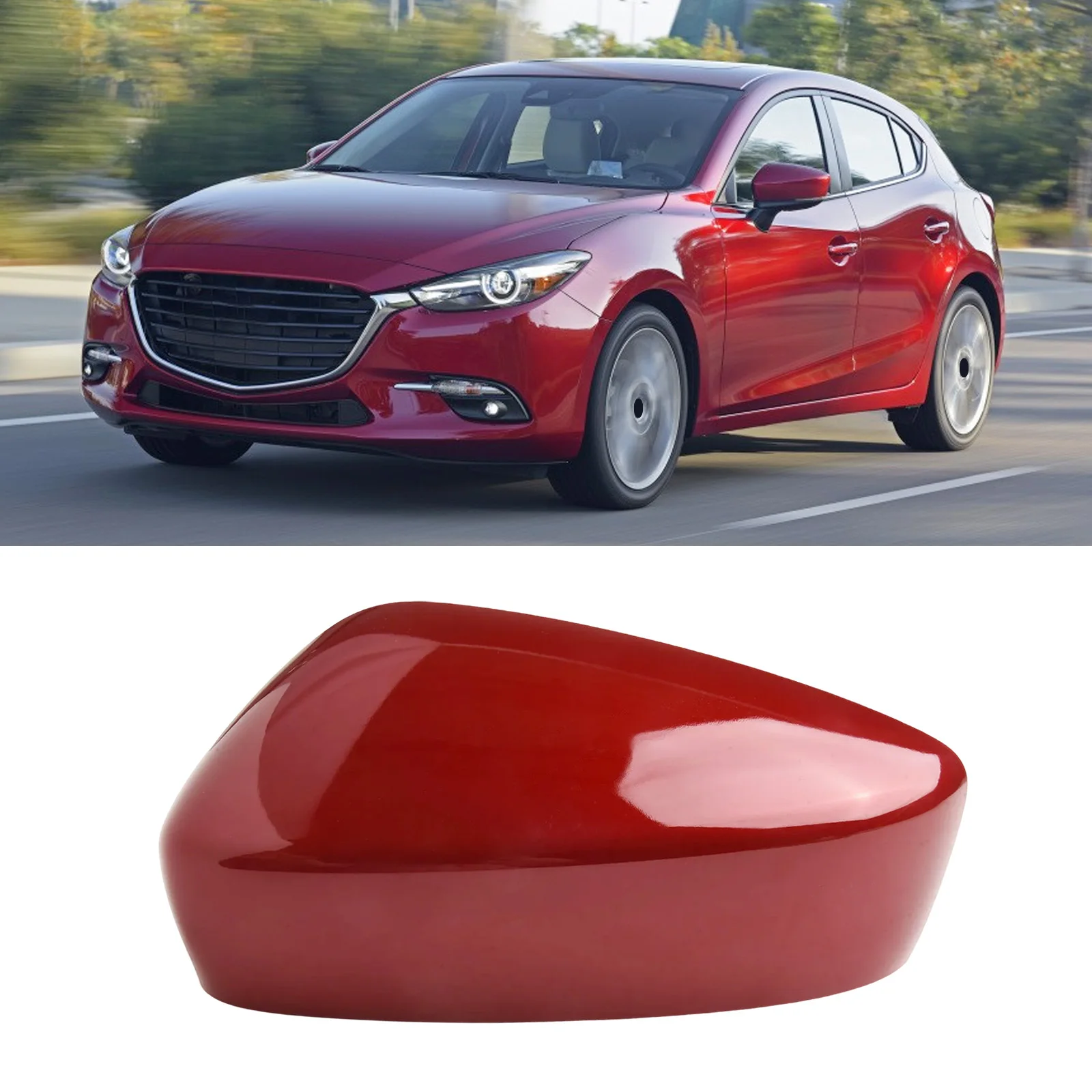 Exterior Car Accessories Mirror Cover Shell Vehicle Aesthetics Enhancement Black Plastic Mirror Cover For Mazda 3