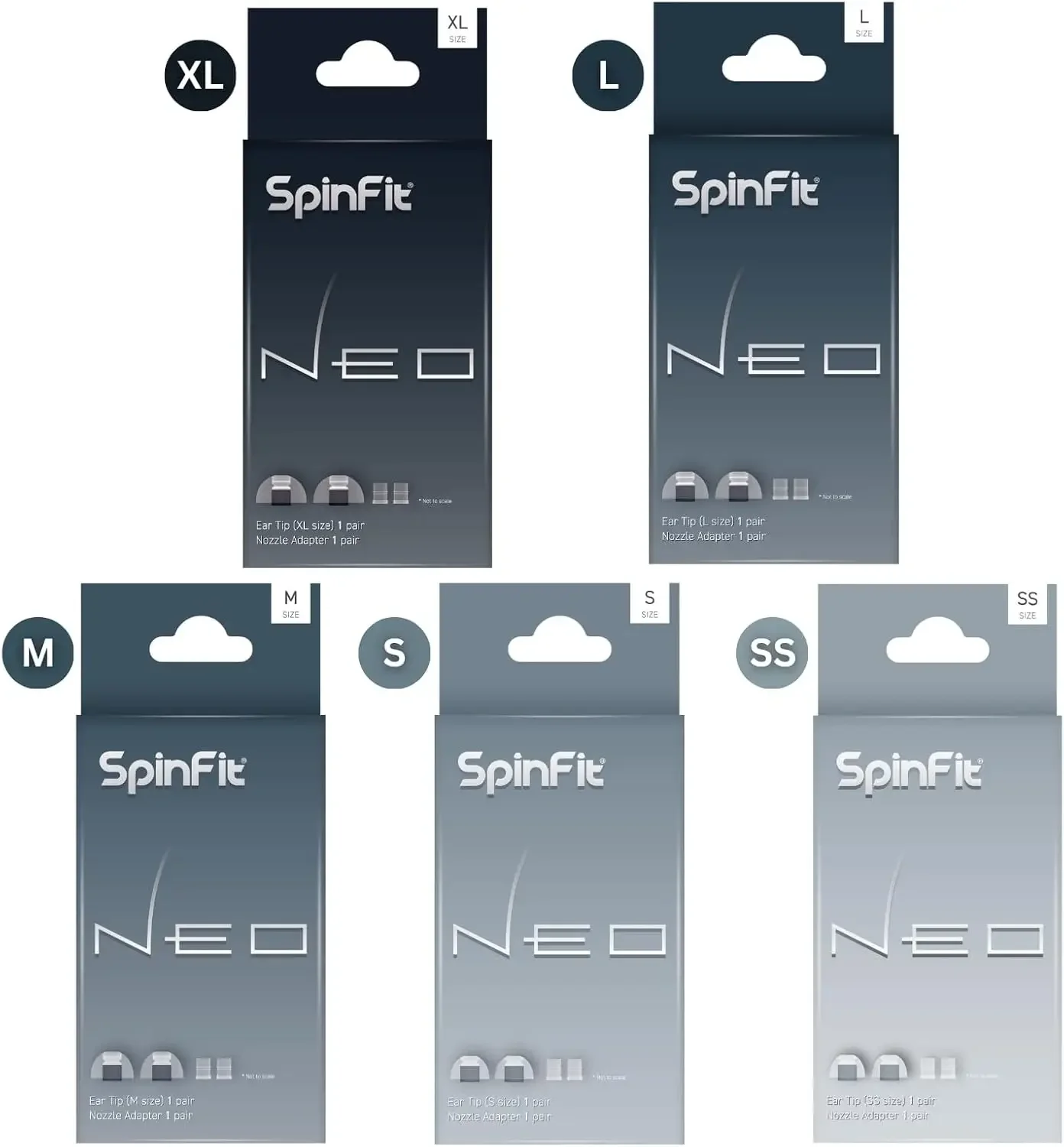 SpinFit NEO for IEM Silicone Patented Eartips Successor of CP100