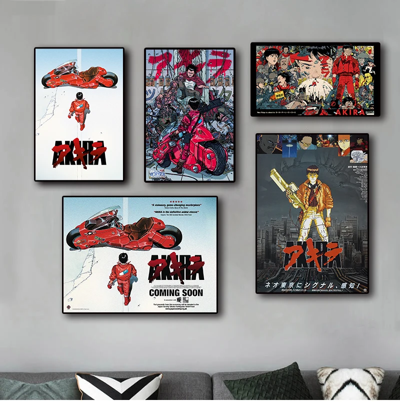 

Japan Anime Classic Retro Cartoon akira Print Art Canvas Poster For Living Room Decor Home Wall Picture