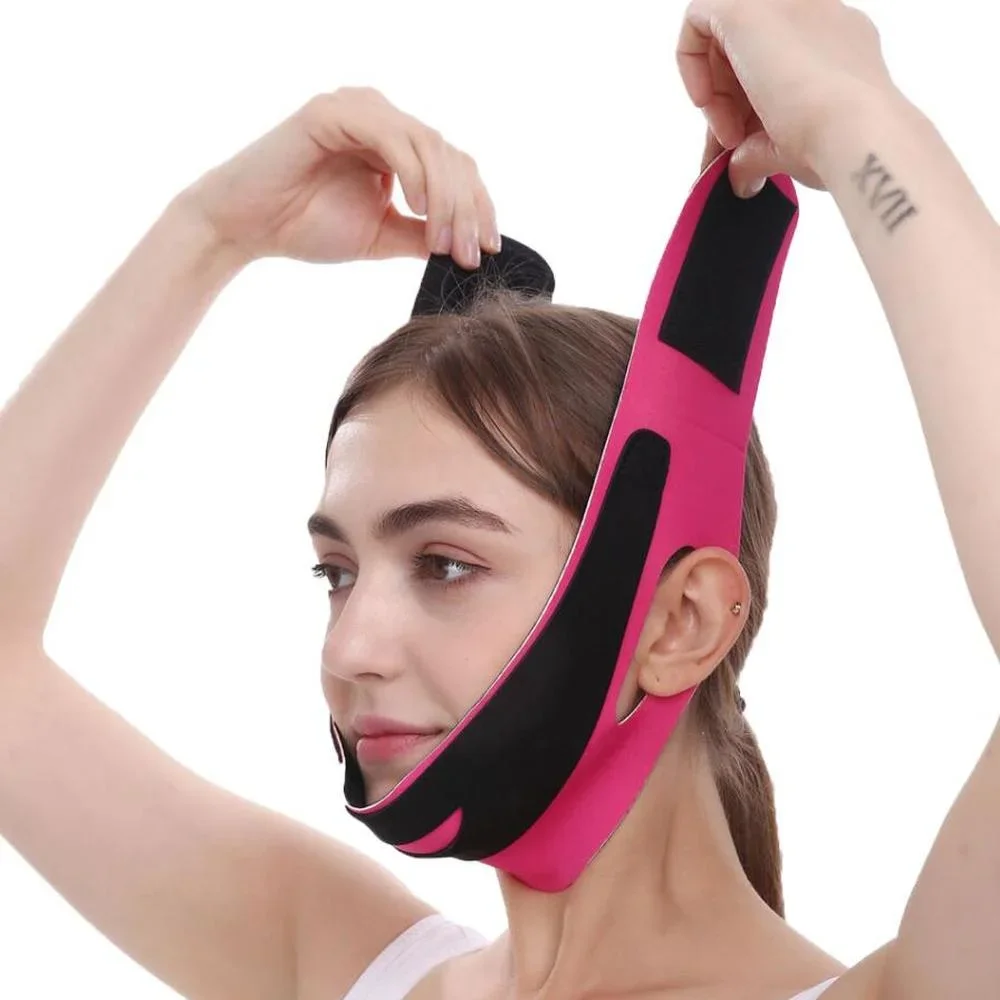 Elastische Gesichts Abnehmen Verband Band V Linie Kinn Wange Lift Up Jawline Gürtel Gesichts Massager Strap Falten Hautpflege Schönheit Werkzeuge