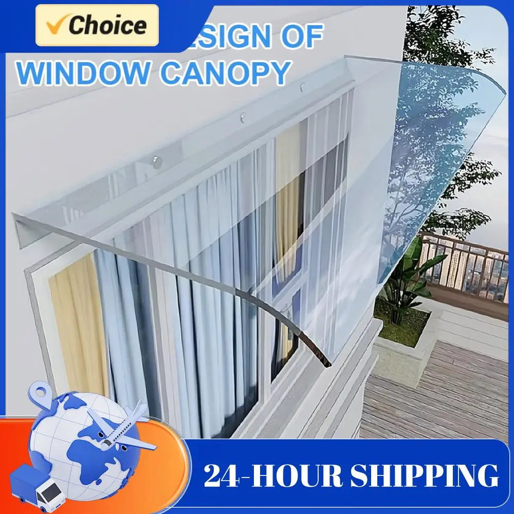 

Window Door Wall Canop UV Rain Protection Transparent Invisible Rain Shelter Cover Awning Canopy for Front Door/Porch Patio Roof